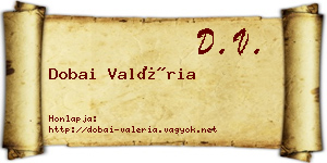 Dobai Valéria névjegykártya
