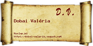 Dobai Valéria névjegykártya